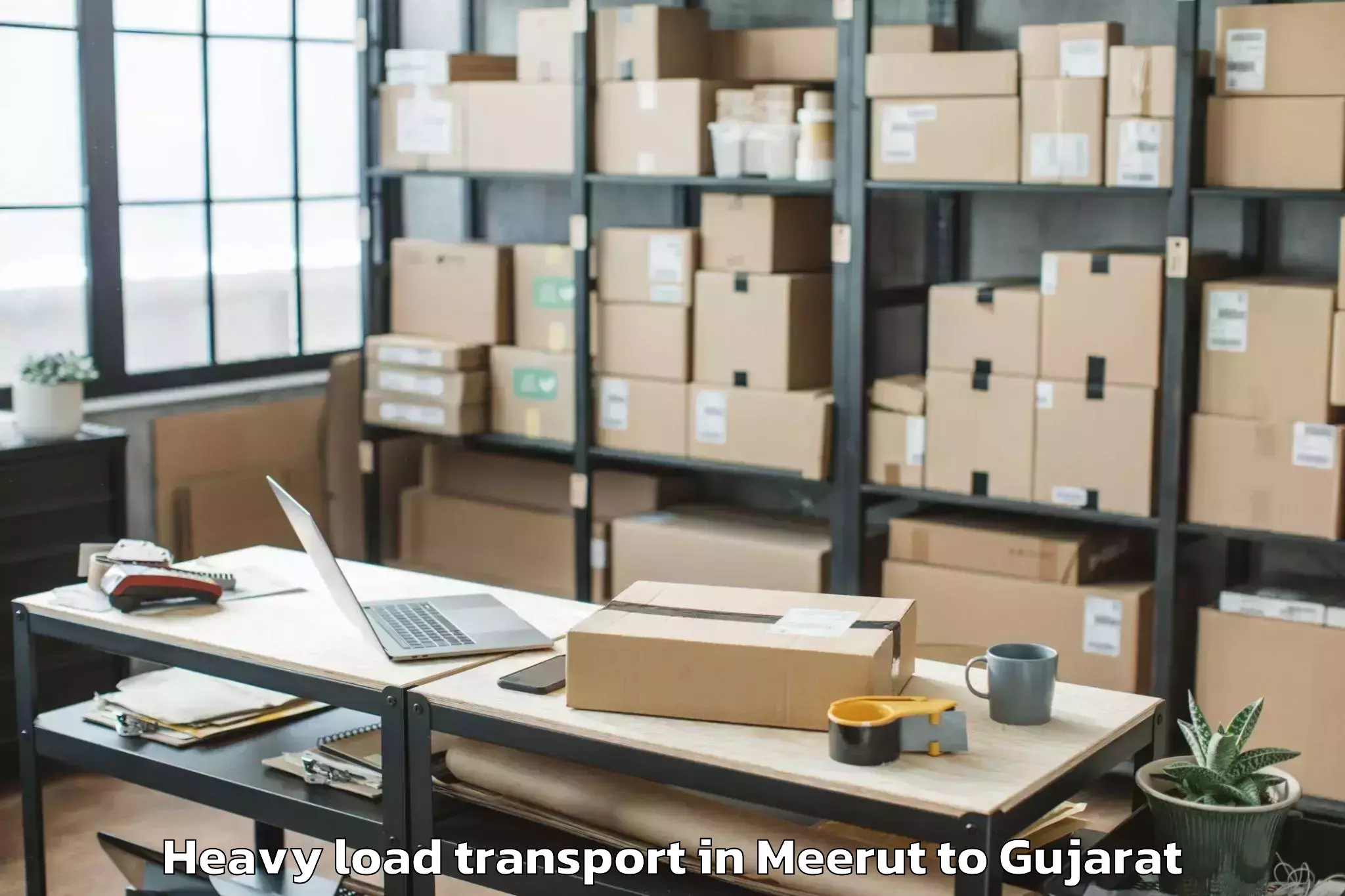 Book Meerut to Rajkot Heavy Load Transport